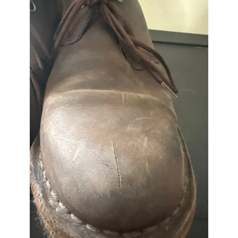 UGG BOOTS Leighton Chukka Ankle MEN SIZE 9 Brown Leather Lace Up N